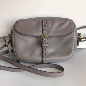 Fossil Kendall Crossbody Gray leather with key